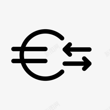 资本接力赛现金流资本欧元图标图标