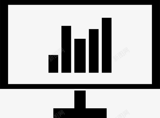 展示商业信息统计计算机数据图标图标