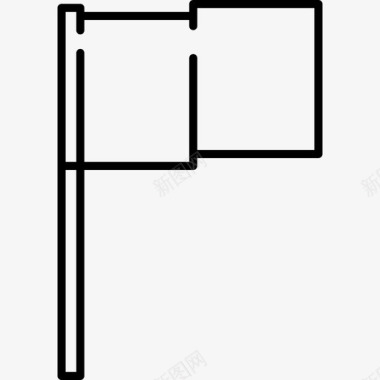 白旗飘扬地图和旗帜图标图标
