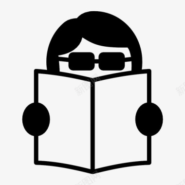 读书看书眼镜图标图标