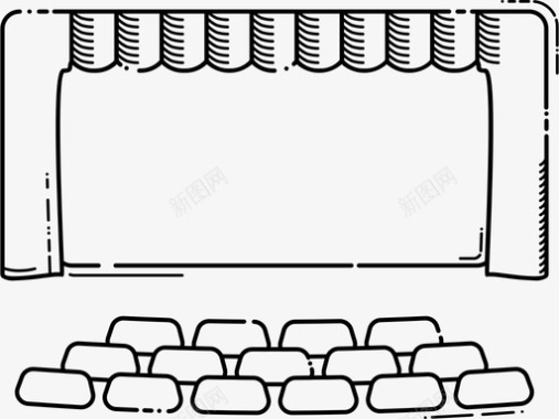 音乐节舞台剧院观众礼堂图标图标
