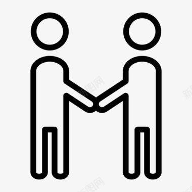 人握手工作图标图标
