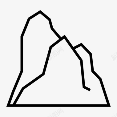 山山峰岩石图标图标