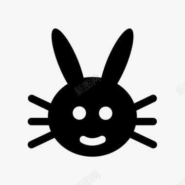 兔子复活节装饰复活节彩蛋图标图标