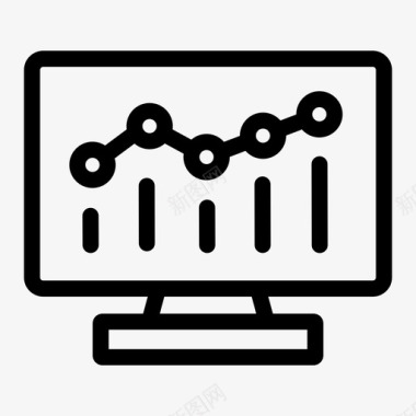 商务逻辑分析分析监视器商业图表图标图标