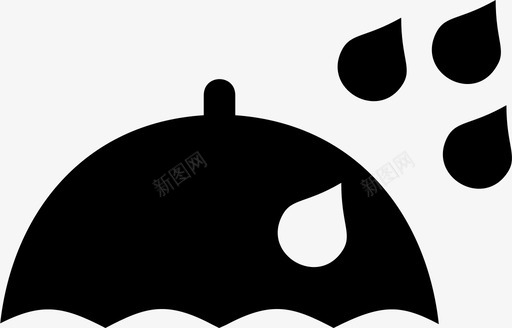 雨水伞保险保护图标图标