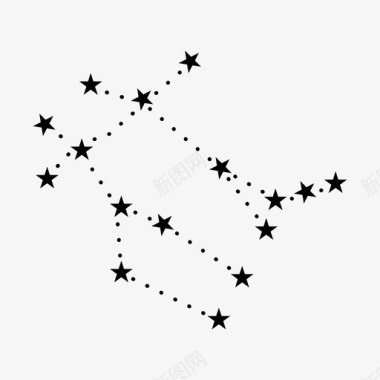 冬天松树双子座星座六月图标图标
