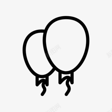 生日的气球气球空气庆祝图标图标
