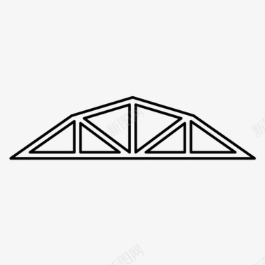 施工图立面图桁架建筑施工图标图标