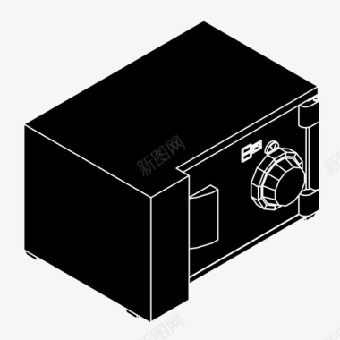 银行保险柜图片保险箱银行钱图标图标