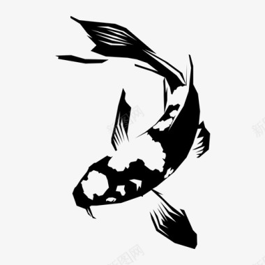 斑点锦鲤动物鲤鱼图标图标