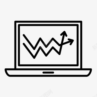 天安门线条折线图业务数据图标图标