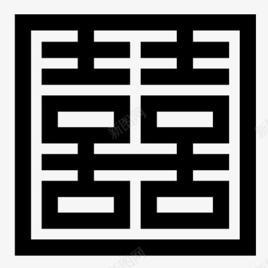 矢量传统图案韩式图案方形传统图标图标