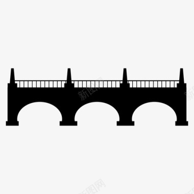 乐符桥梁桥梁建筑旅游图标图标