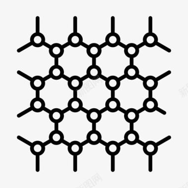 原子纹理科学瓷砖图标图标