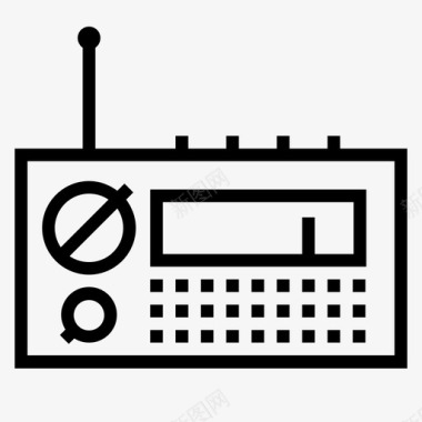 老式胶卷收音机广播老式图标图标