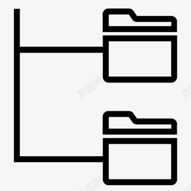 紫色的树文件夹树管理员层次结构图标图标