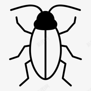 害虫蟑螂小虫昆虫图标图标