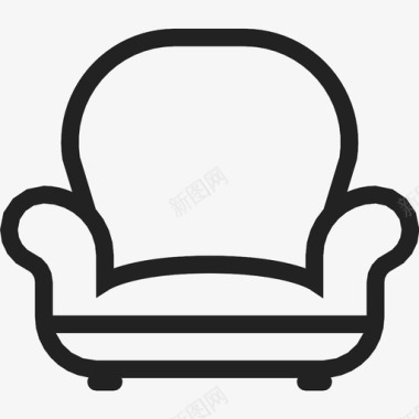 扶手椅软椅休息椅图标图标