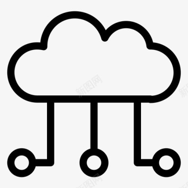 区块链接技术云技术互联网链接图标图标