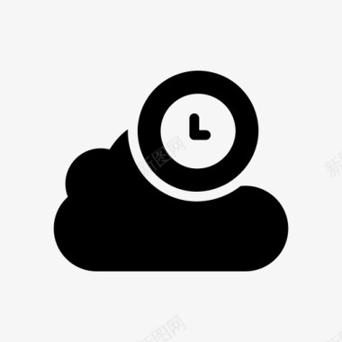 服务器时间云网络图标图标