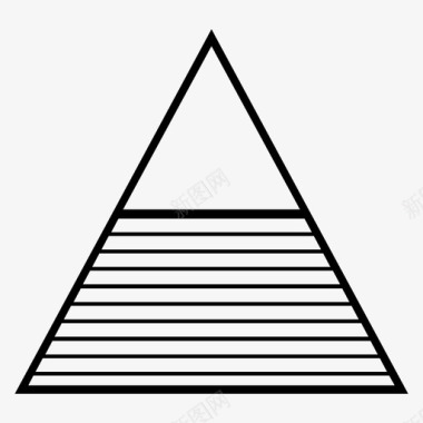 三角形线十分之五图表图形图标图标