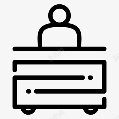 酒店前台海报接待代理航班图标图标