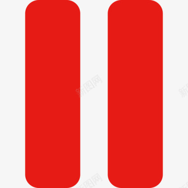 红色实心 录音 停止 icon 红色图标