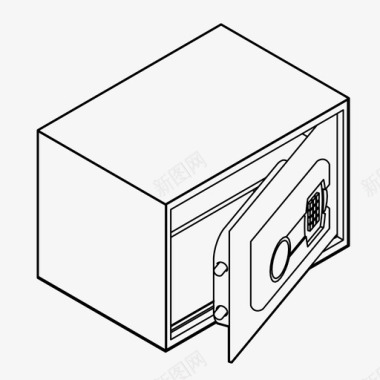 保安保险箱银行钱图标图标