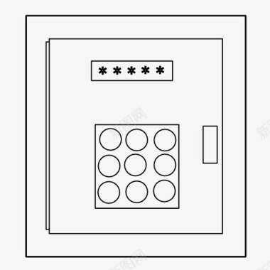 保险柜和钱矢量插画保险箱银行钱图标图标
