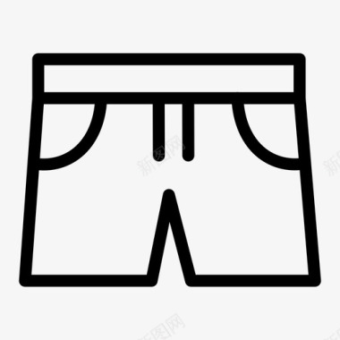 短裤时尚男士图标图标