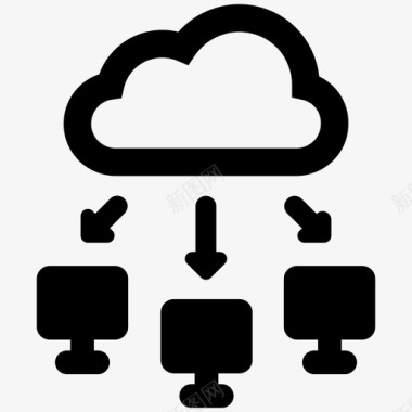 共享未来云计算计算机共享图标图标