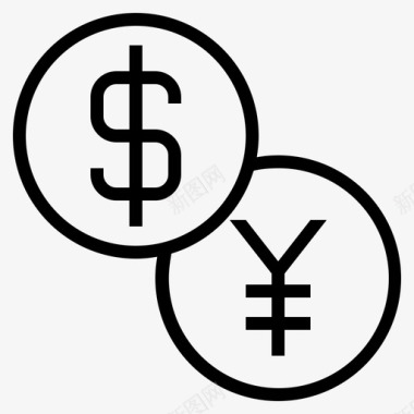 外汇货币兑换美元外汇图标图标