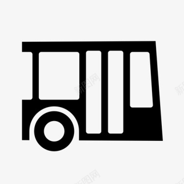 公共交通标识公共汽车城市线路图标图标