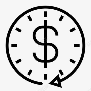 工作时间效率时间就是金钱图标图标