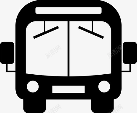 公共交通标识公共汽车公共汽车学校驾驶图标图标