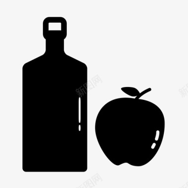 苹果汁饮料新鲜果汁图标图标