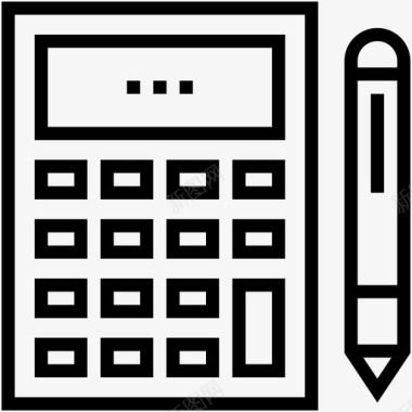 公司通告计算器会计计算设备图标图标