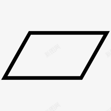 平行四边形域几何图标图标