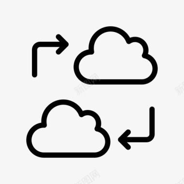 云传输数据共享云数据库图标图标