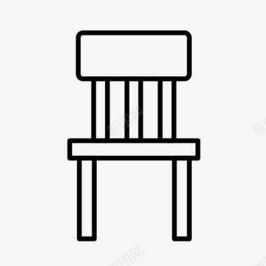 椅子办公椅木制图标图标