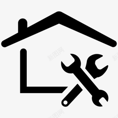房屋维修建筑家庭装修图标图标