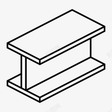 金属机床梁建筑工字梁图标图标