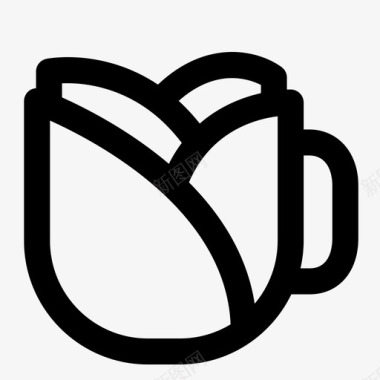 茶花杯子图标图标