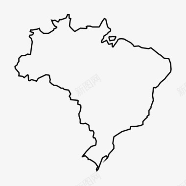 巴西标志巴西地图巴西南美洲图标图标