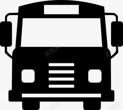 公共交通标识公共汽车公共汽车学校驾驶图标图标