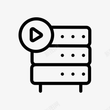 服务器播放数据库网络图标图标