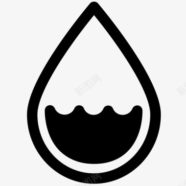清水水滴液体图标图标