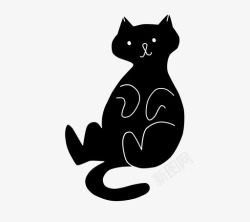 猫肚子向后的猫动物宠物图标高清图片