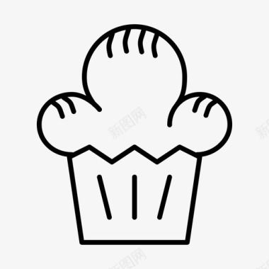 纸杯蛋糕面包食品店图标图标